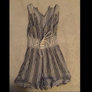 HayStacks Nautical Striped Romper ; NEVER WORN